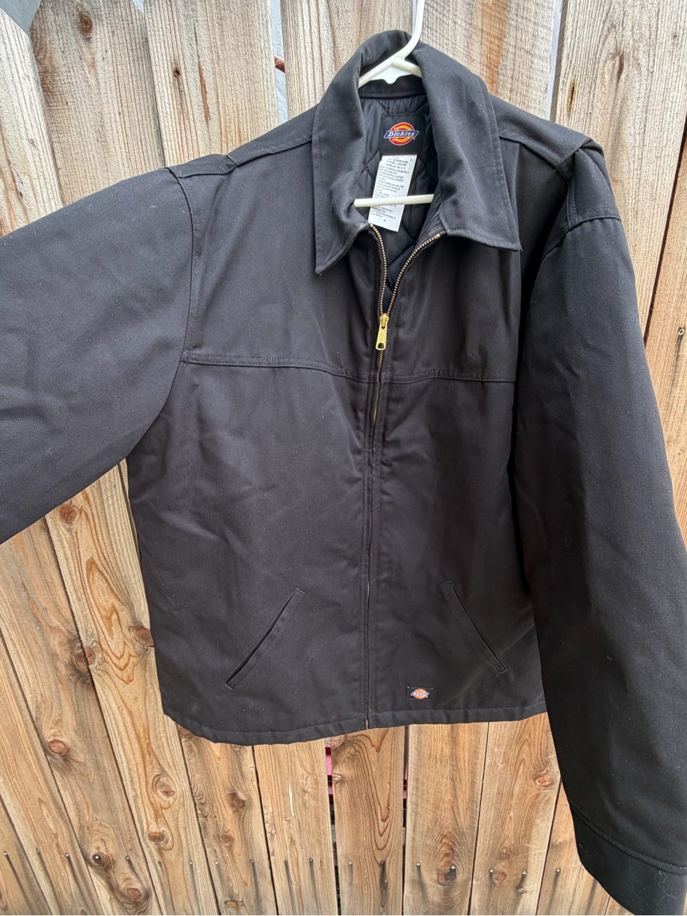 Dickies Black Zip-Up Lightweight Work Jacket